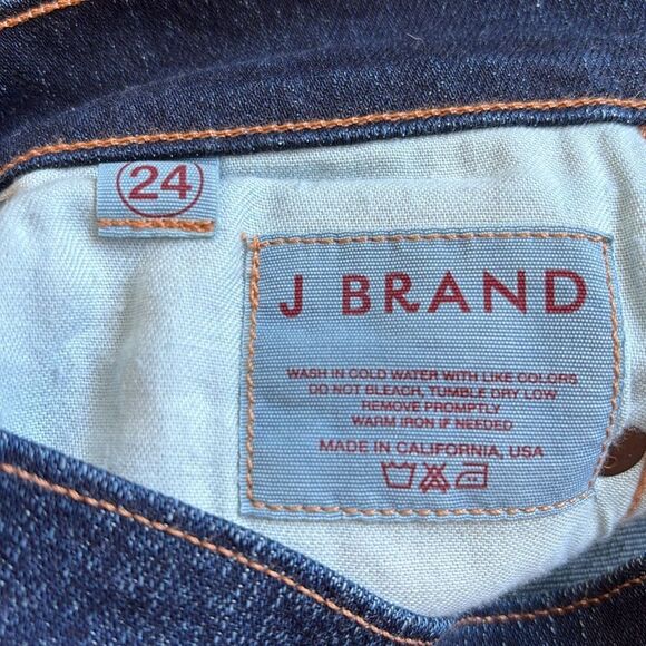 Vintage Y2K 00’s J Brand Dark Indigo Wash Low Rise Flare Jeans - Picture 5 of 7